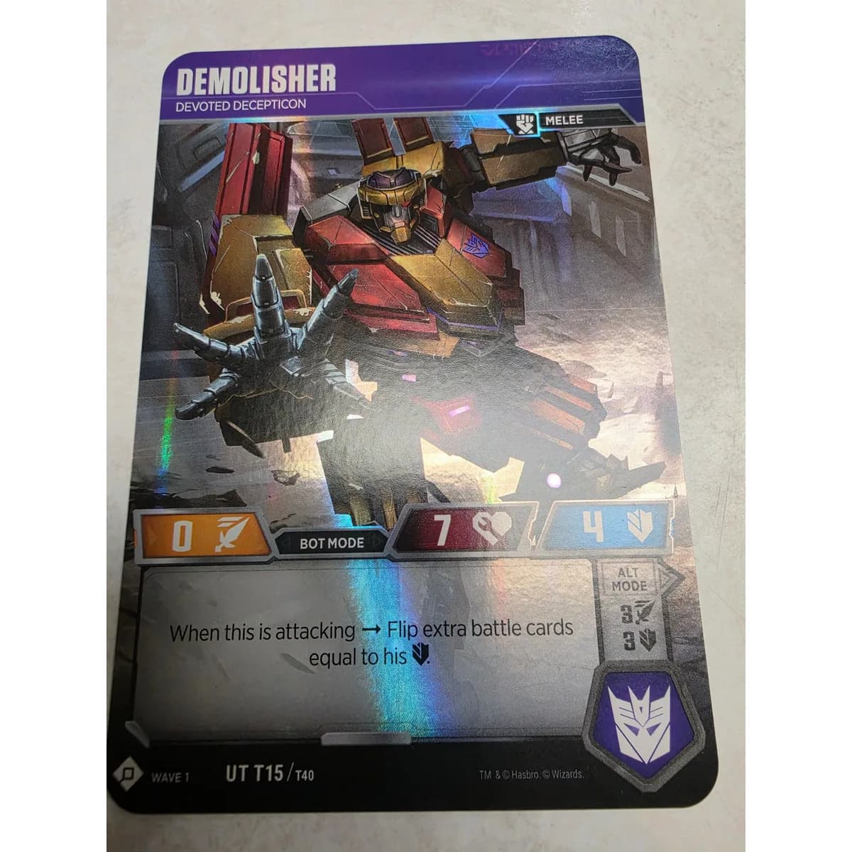 Demolisher - Devoted Decepticon T15/T40 - Transformers TCG Wave 1