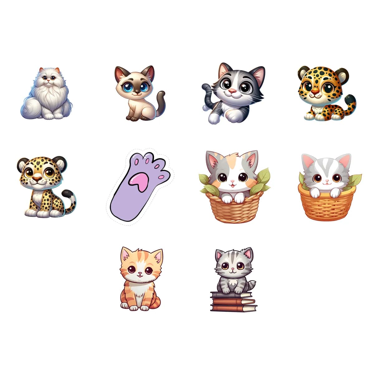 Cat Lover Sticker Pack #2 (10 Stickers)