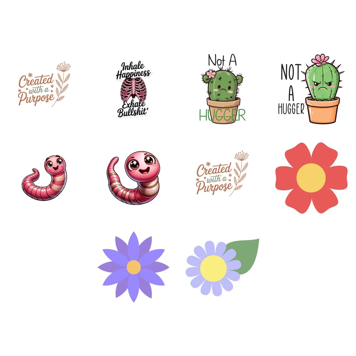 Flower & Botanical Sticker Pack #1 (10 Stickers)