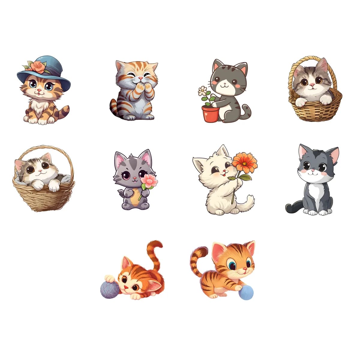 Cat Lover Sticker Pack #3 (10 Stickers)