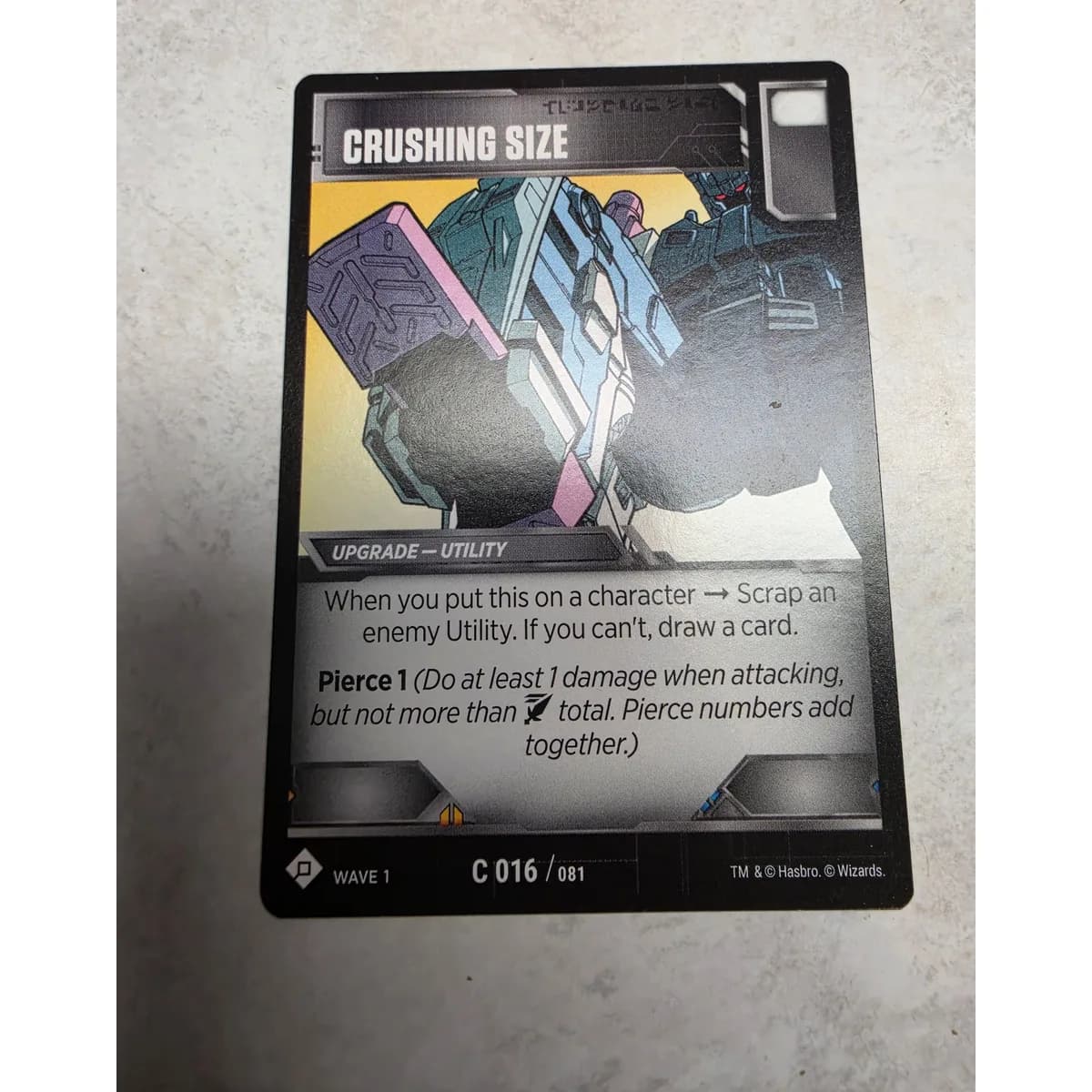 Crushing Size 016/081 - Transformers TCG Wave 1