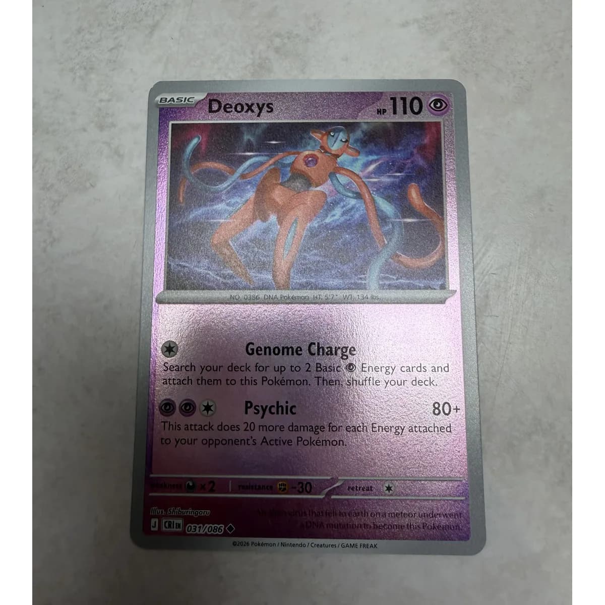 Deoxys 031/086 - Chaos Rising (Reverse Holo)