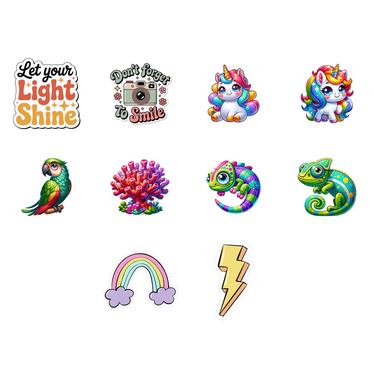Retro & Groovy Sticker Pack #1 (10 Stickers)