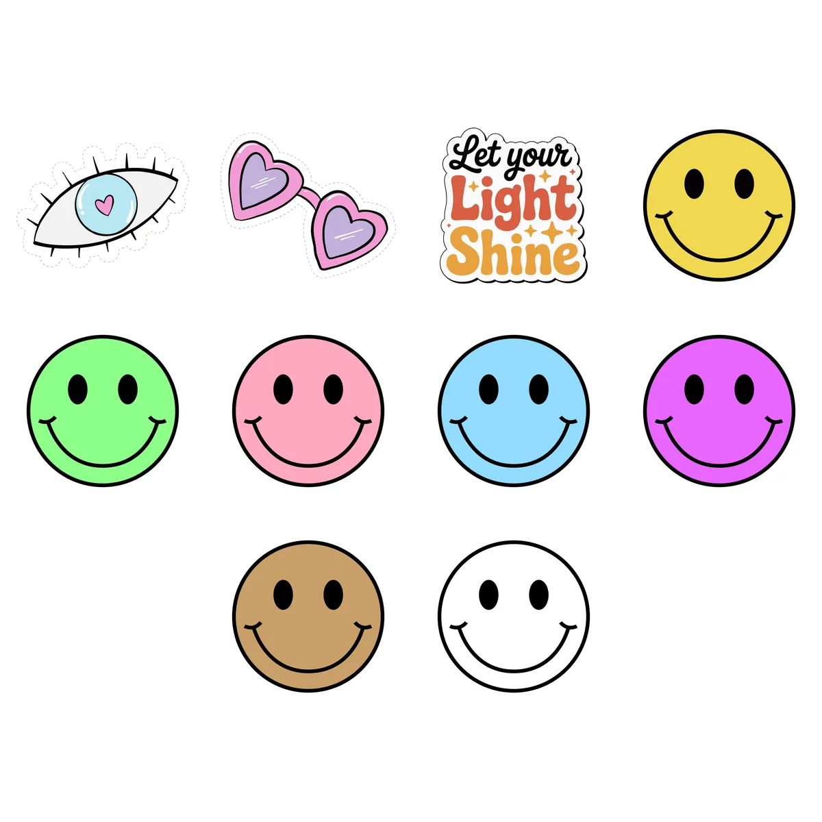 Retro & Groovy Sticker Pack #2 (10 Stickers)