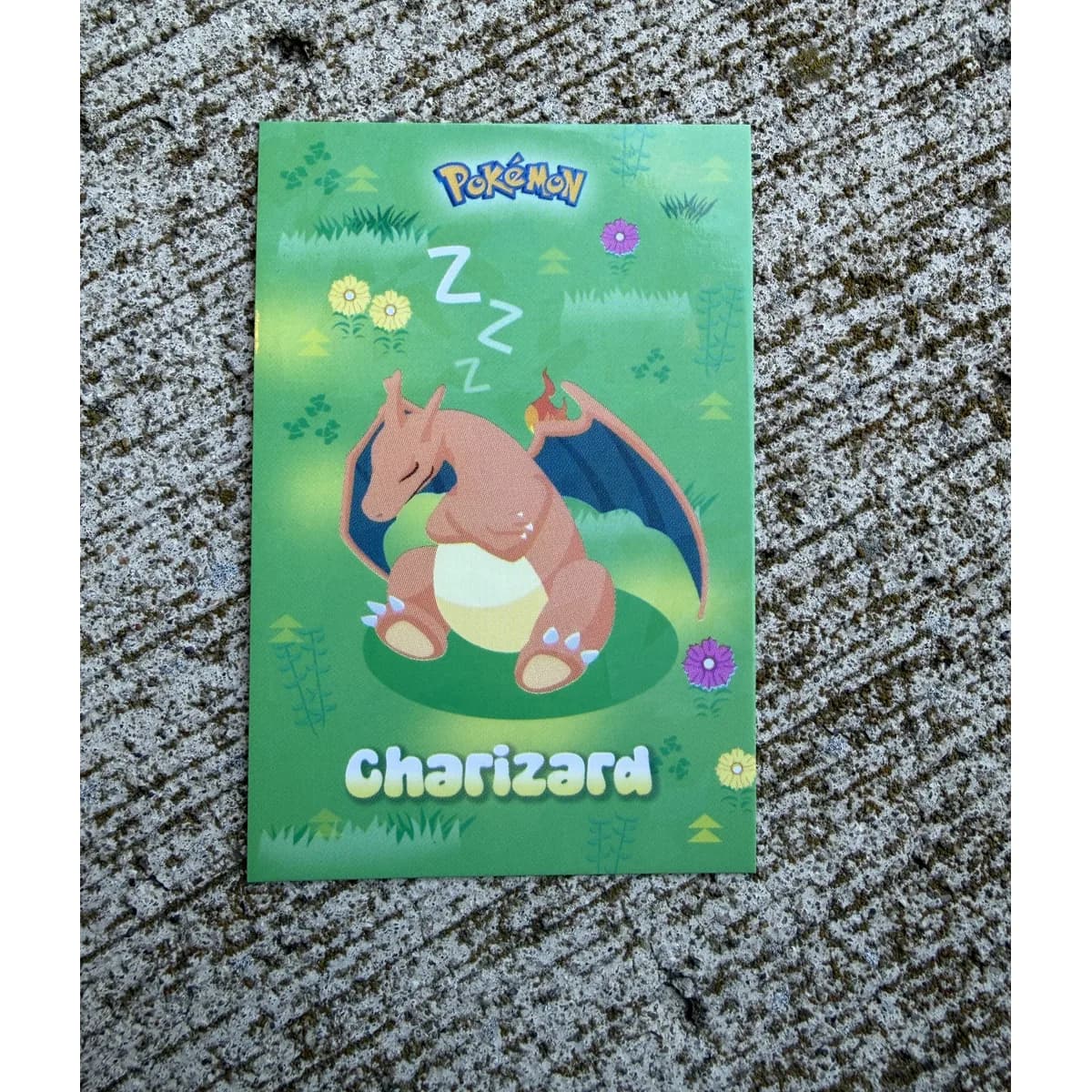 Pokemon Charizard Sleeping Art Card (Not a Playable TCG Card)