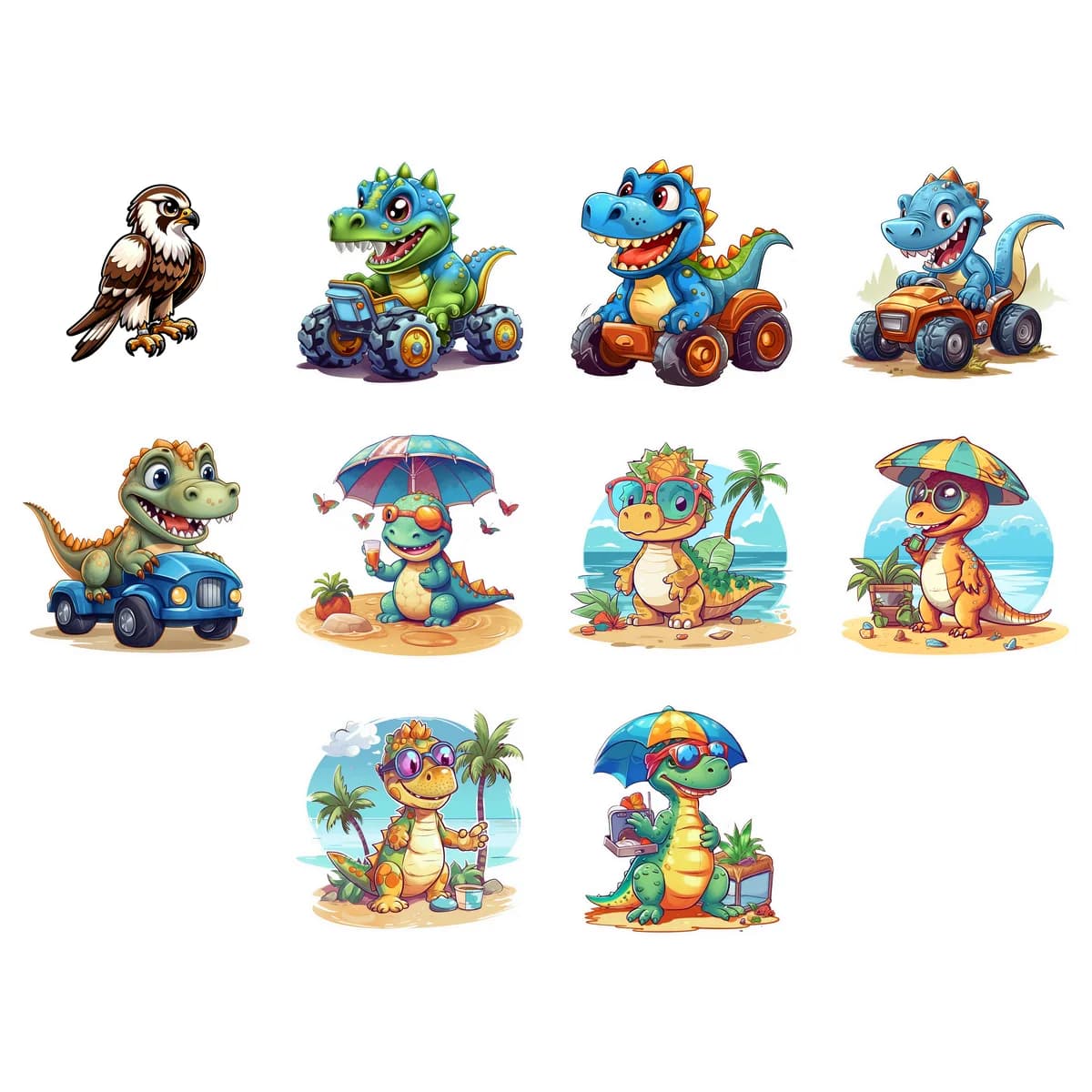 Dinosaur Sticker Pack #1 (10 Stickers)