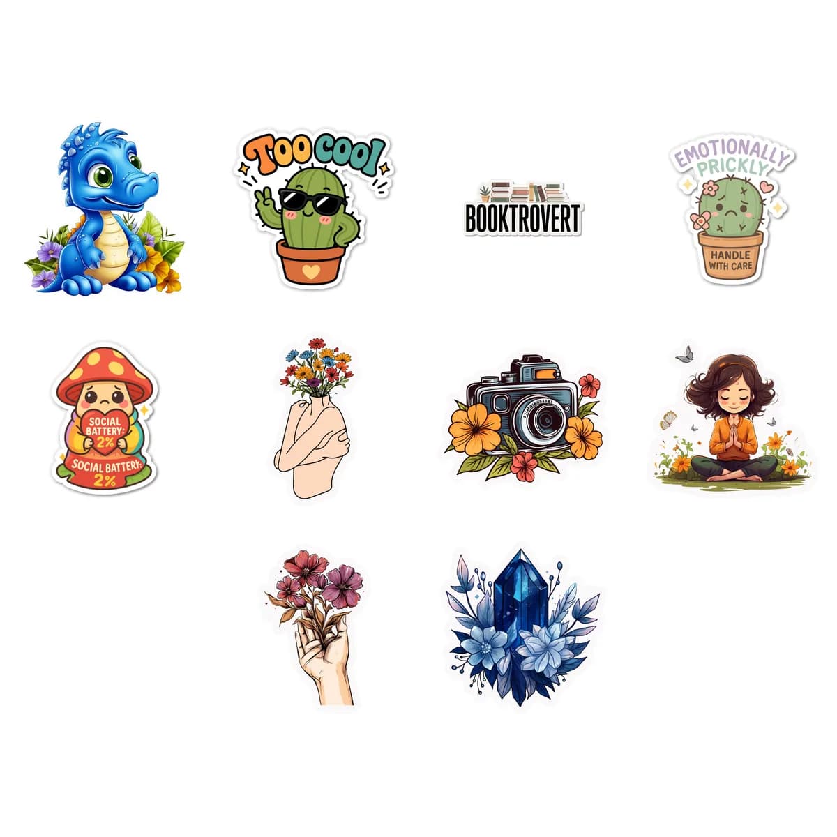 Flower & Botanical Sticker Pack #4 (10 Stickers)