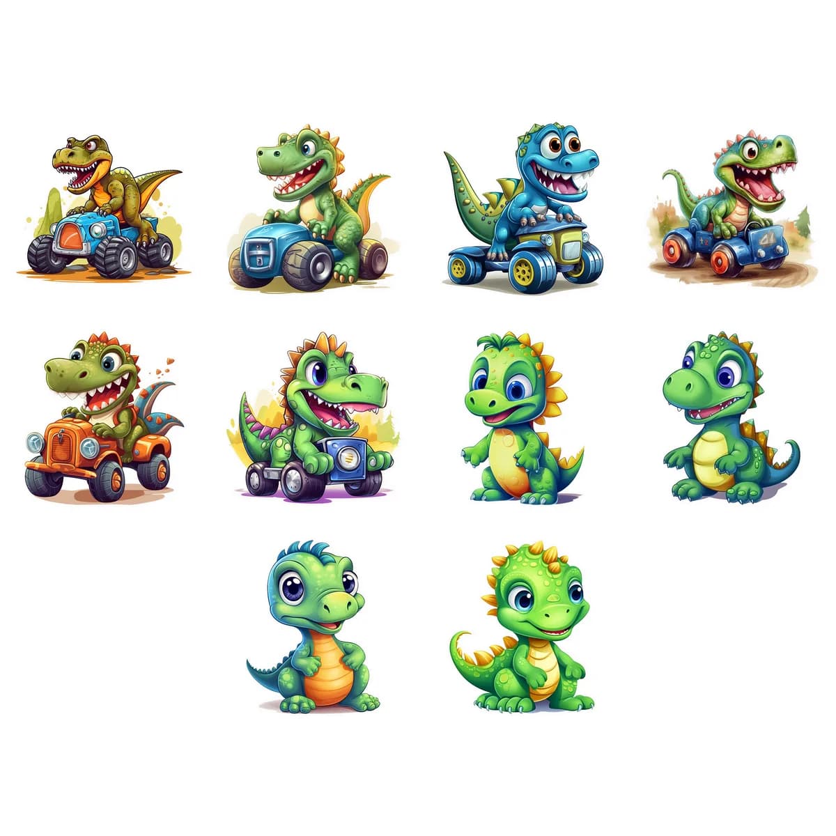 Dinosaur Sticker Pack #2 (10 Stickers)