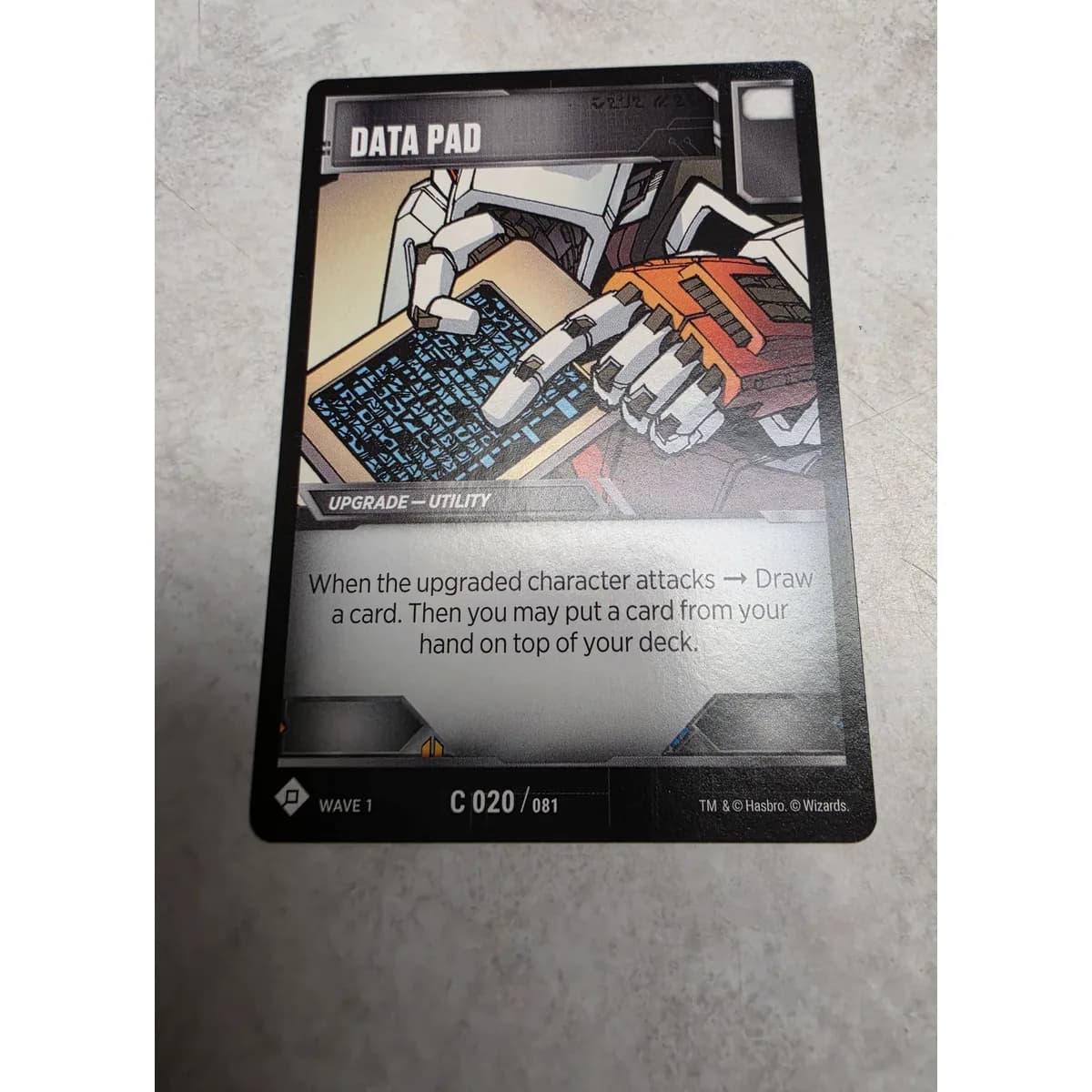 Data Pad 020/081 - Transformers TCG Wave 1