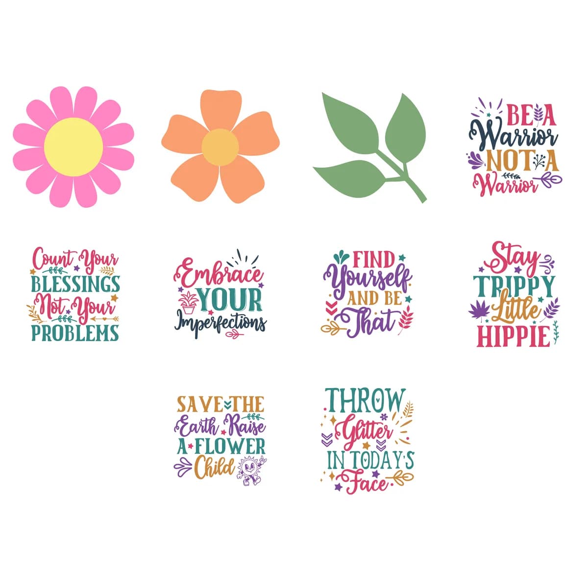 Flower & Botanical Sticker Pack #3 (10 Stickers)