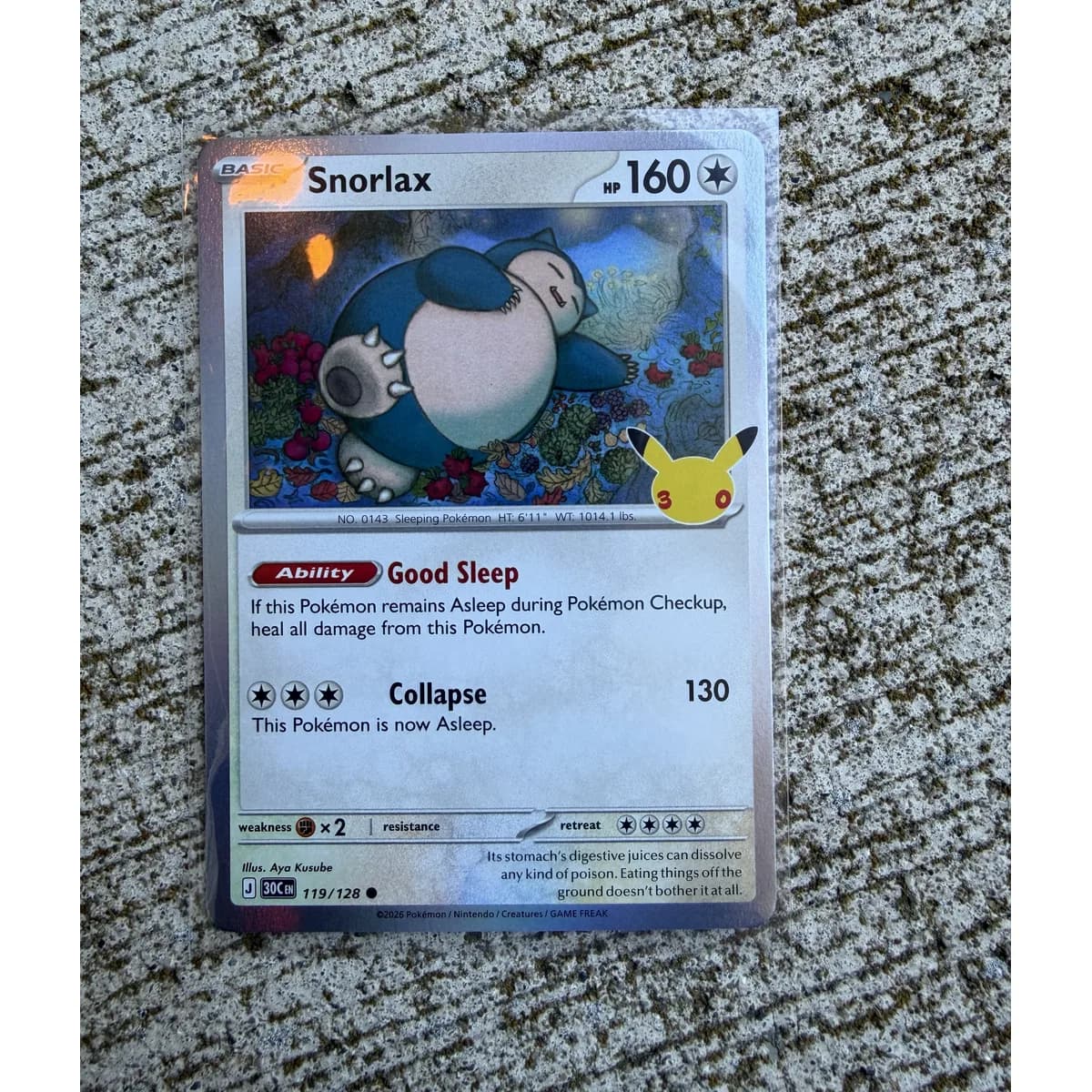 Snorlax 119/128 - Pokemon 30th Celebration