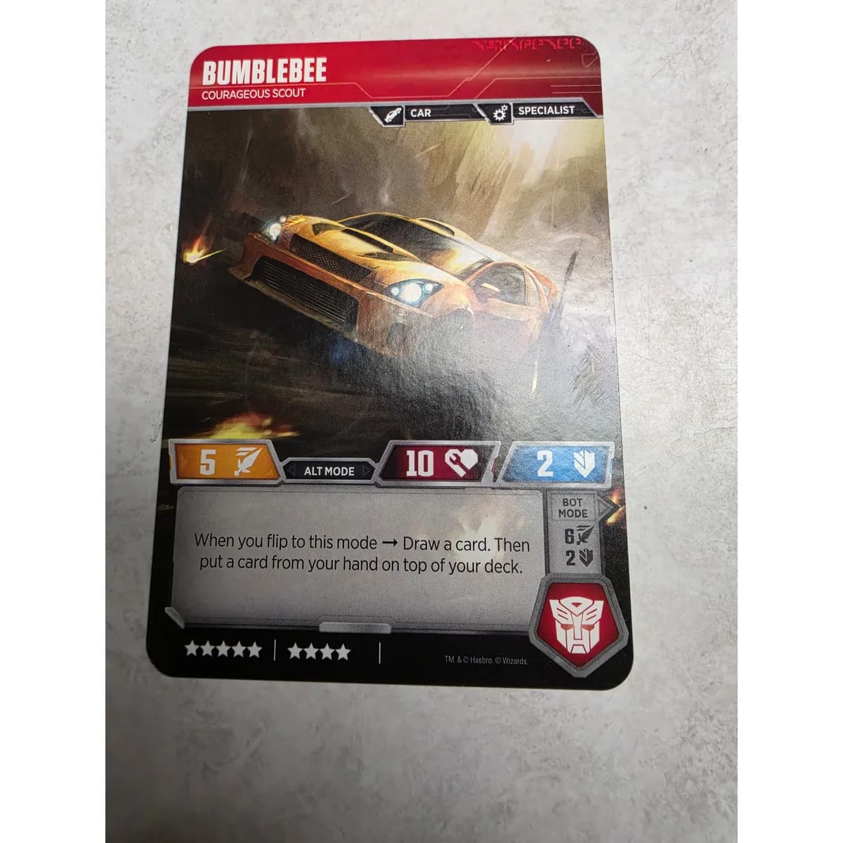Bumblebee - Courageous Scout T08/T40 - Transformers TCG Wave 1